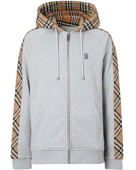 burberry zip hoodie grey|burberry hoodie drawstring.